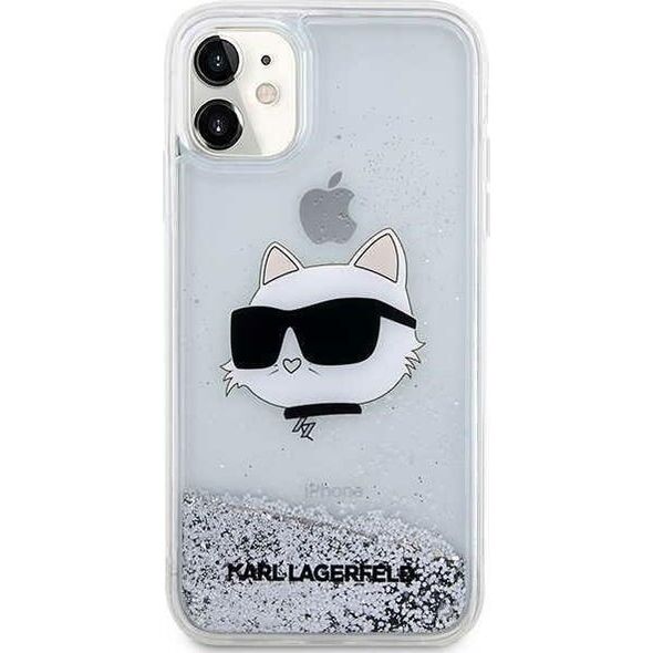 Karl Lagerfeld Etui Karl Lagerfeld KLHCN61LNCHCS Apple iPhone 11/XR srebrny/silver hardcase Glitter Choupette Head