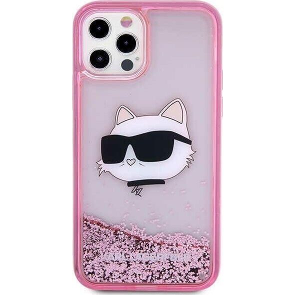 Karl Lagerfeld Etui Karl Lagerfeld KLHCP12MLNCHCP Apple iPhone 12/12 Pro różowy/pink hardcase Glitter Choupette Head