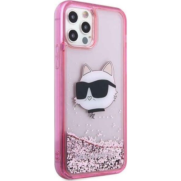Karl Lagerfeld Etui Karl Lagerfeld KLHCP12MLNCHCP Apple iPhone 12/12 Pro różowy/pink hardcase Glitter Choupette Head