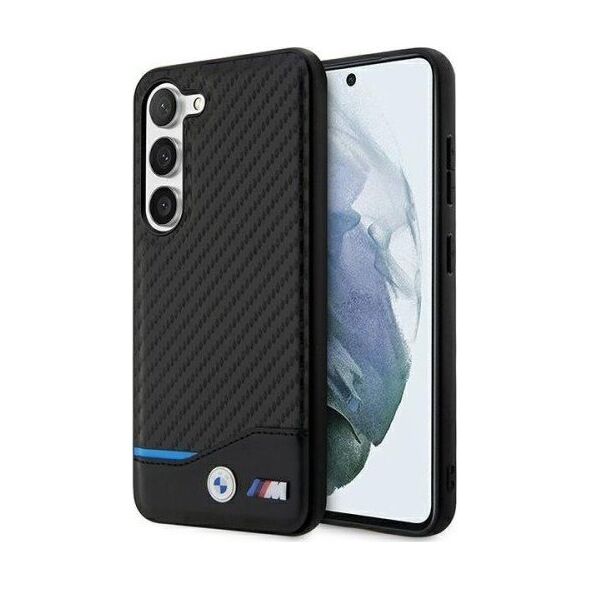 BMW Etui BMW BMHCS23M22NBCK Samsung Galaxy S23+ Plus czarny/black Leather Carbon