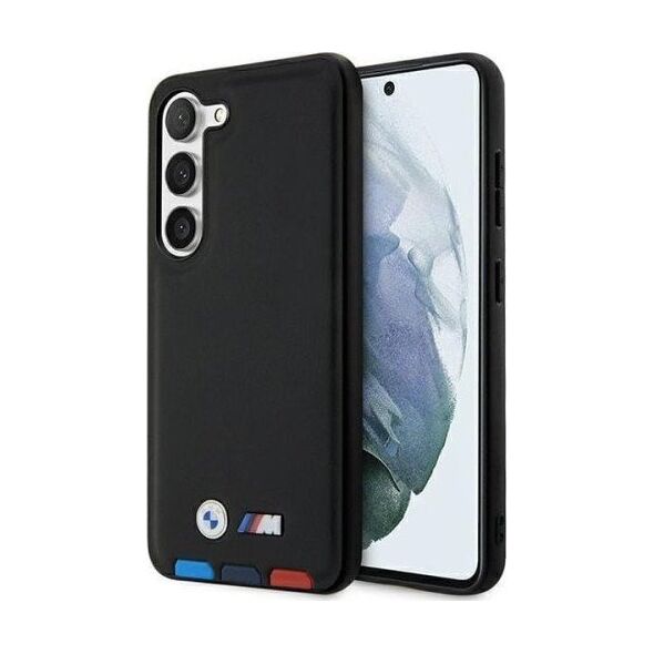 BMW Etui BMW BMHCS23M22PTDK Samsung Galaxy S23+ Plus czarny/black Leather Stamp Tricolor
