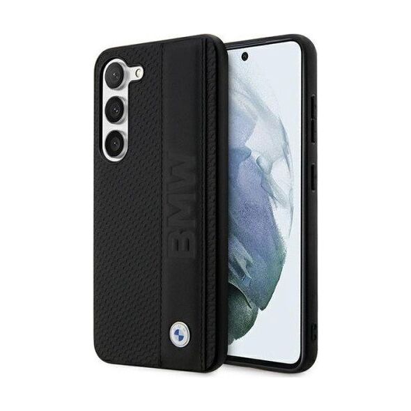 BMW Etui BMW BMHCS23S22RDPK Samsung Galaxy S23 czarny/black hardcase Leather Textured & Stripe