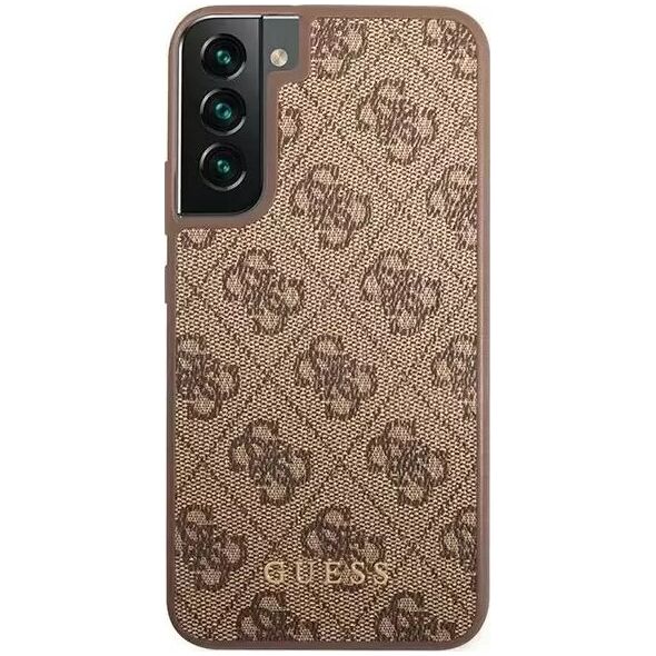Guess Etui Guess GUHCS23SG4GFBR do Samsung Galaxy S23 S911 brązowy/brown hard case 4G Metal Gold Logo