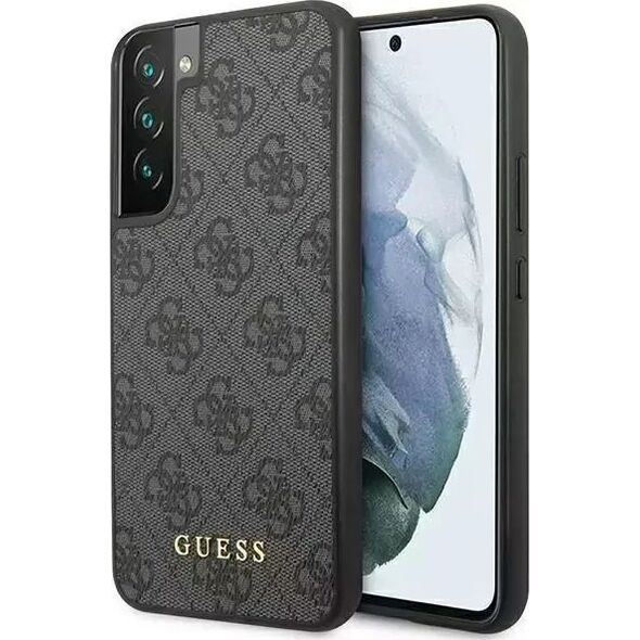 Guess Etui Guess GUHCS23SG4GFGR do Samsung Galaxy S23 S911 szary/grey hardcase 4G Metal Gold Logo
