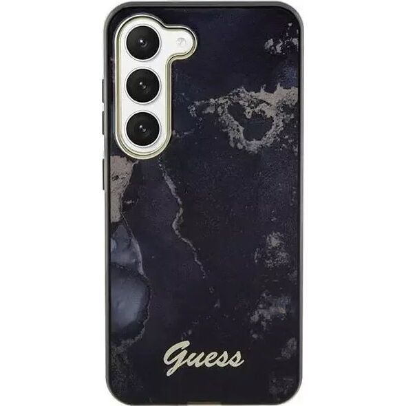 Guess Etui Guess GUHCS23MHTMRSK do Samsung Galaxy S23+ Plus S916 czarny/black hardcase Golden Marble Collection