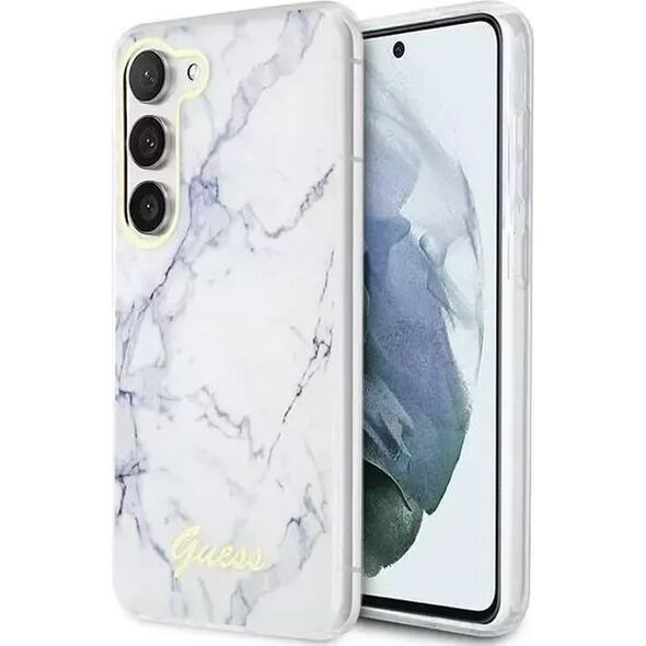 Guess Etui Guess GUHCS23MPCUMAH do Samsung Galaxy S23+ Plus S916 biały/white hardcase Marble