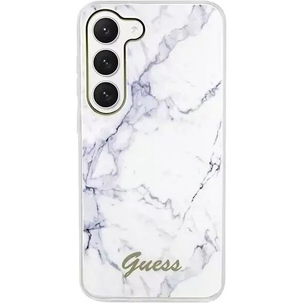 Guess Etui Guess GUHCS23MPCUMAH do Samsung Galaxy S23+ Plus S916 biały/white hardcase Marble