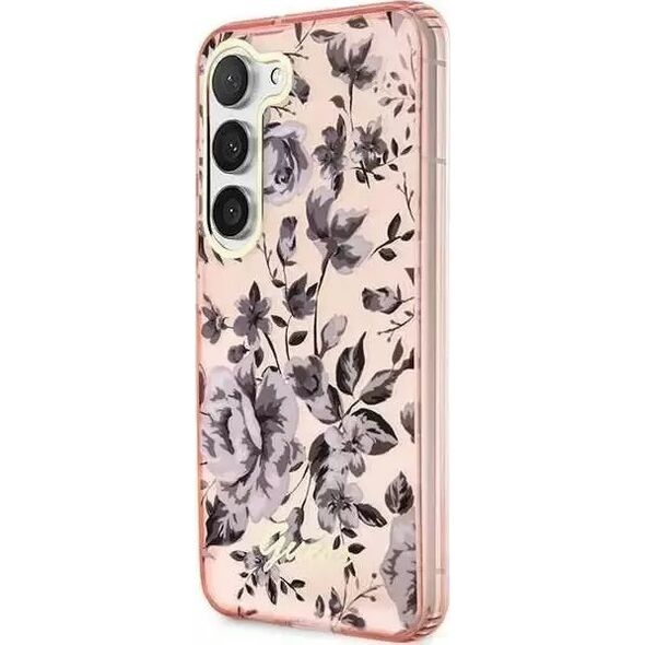 Guess Etui Guess GUHCS23MHCFWSP do Samsung Galaxy S23+ Plus S916 różowy/pink hardcase Flower Collection