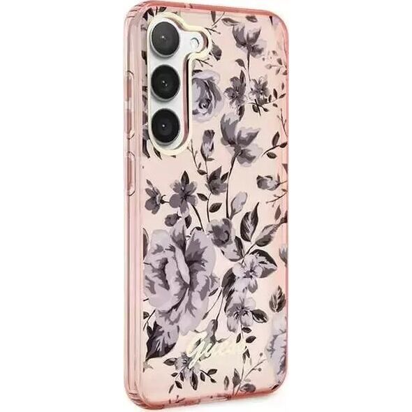 Guess Etui Guess GUHCS23MHCFWSP do Samsung Galaxy S23+ Plus S916 różowy/pink hardcase Flower Collection