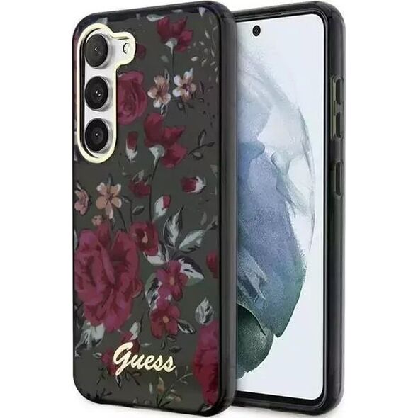 Guess Etui Guess GUHCS23SHCFWSA do Samsung Galaxy S23 zielony/kaki hardcase Flower Collection