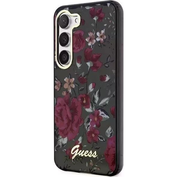 Guess Etui Guess GUHCS23SHCFWSA do Samsung Galaxy S23 zielony/kaki hardcase Flower Collection