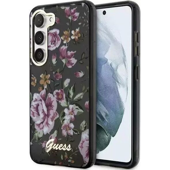Guess Etui Guess GUHCS23MHCFWSK do Samsung Galaxy S23+ Plus S916 czarny/black hardcase Flower Collection