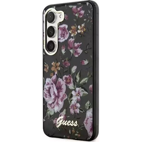 Guess Etui Guess GUHCS23MHCFWSK do Samsung Galaxy S23+ Plus S916 czarny/black hardcase Flower Collection