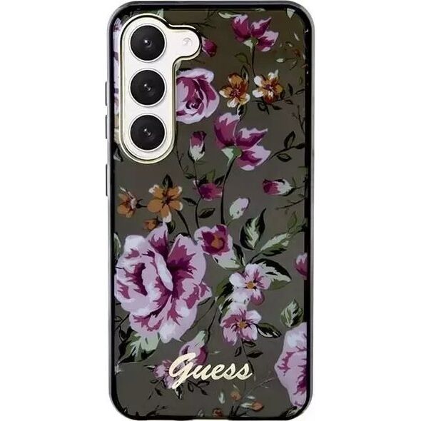 Guess Etui Guess GUHCS23MHCFWSK do Samsung Galaxy S23+ Plus S916 czarny/black hardcase Flower Collection