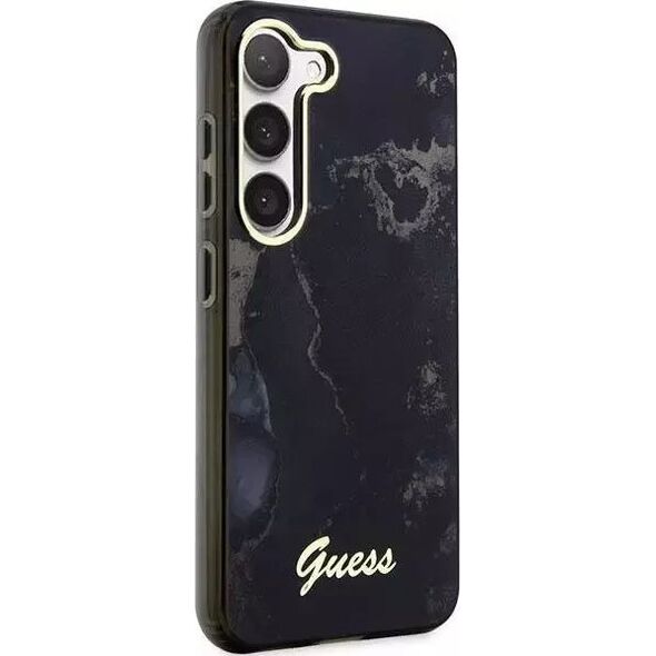 Guess Etui Guess GUHCS23SHTMRSK do Samsung Galaxy S23 S911 czarny/black hardcase Golden Marble Collection