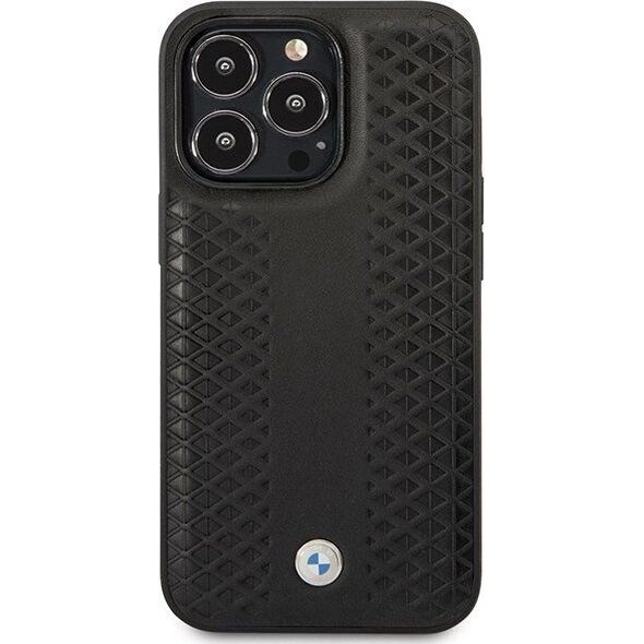 BMW Etui BMW BMHMP14L22RFGK Apple iPhone 14 Pro czarny/black Leather Diamond Pattern MagSafe