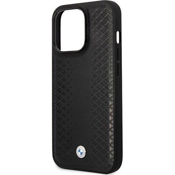 BMW Etui BMW BMHMP14L22RFGK Apple iPhone 14 Pro czarny/black Leather Diamond Pattern MagSafe