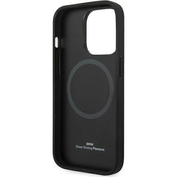 BMW Etui BMW BMHMP14L22RFGK Apple iPhone 14 Pro czarny/black Leather Diamond Pattern MagSafe