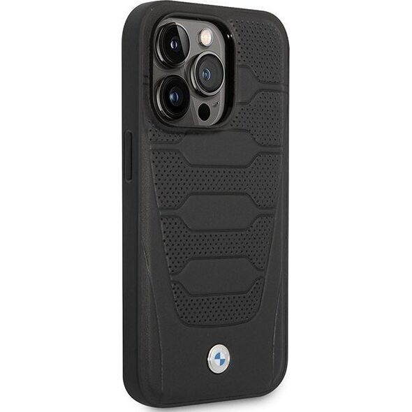 BMW Etui BMW BMHMP14L22RPSK Apple iPhone 14 Pro czarny/black Leather Seats Pattern MagSafe
