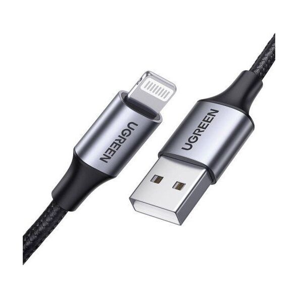 Kabel USB Ugreen USB-A - Lightning 1 m Czarny (60156)