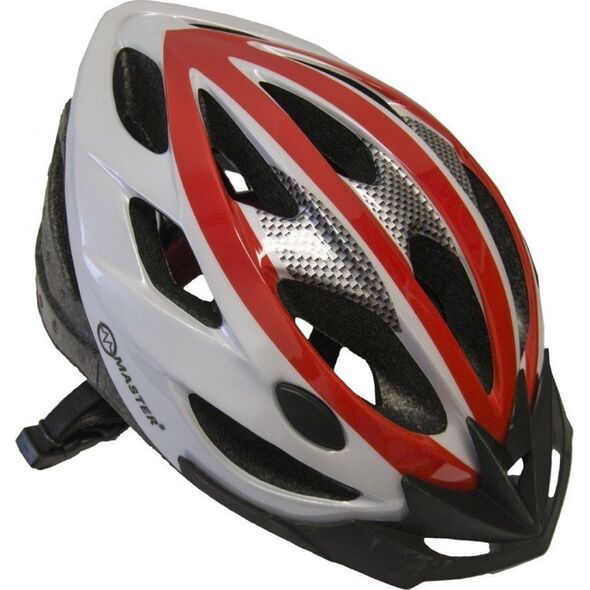 Master Kask Rowerowy MASTER Force M Czerwono-Biały
