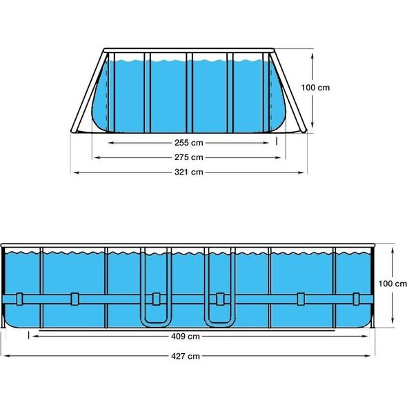 JiLong Basen Ogrodowy JILONG Super Rattan 427x275x100 cm