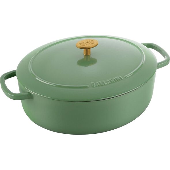 Ballarini Ballarini Bellamonte Garnek żeliwny owalny 4,5 l zielony