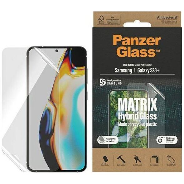 PanzerGlass Szkło hybrydowe do Samsunga Galaxy S23+ PanzerGlass Matrix