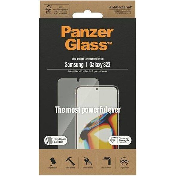 PanzerGlass Szkło hartowane z aplikatorem do Samsung Galaxy S23 PanzerGlass™ Ultra-Wide Fit