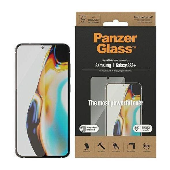 PanzerGlass Szkło hartowane z aplikatorem do Samsung Galaxy S23+ PanzerGlass™ Ultra-Wide Fit