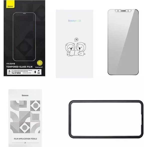 Baseus Szkło hartowane Baseus Privacy Glass SGQP051002 0.3mm Apple iPhone 11/XR