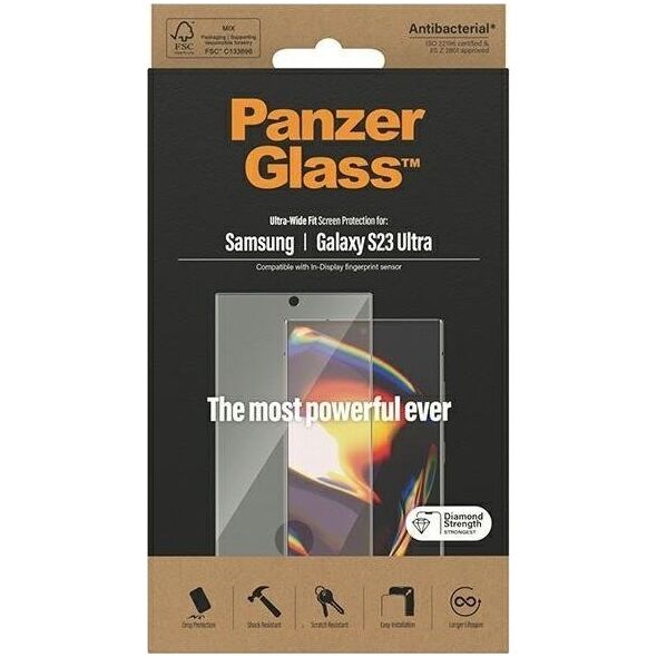 PanzerGlass Panzerglass Szkło hartowane Ultra-Wide FIT Samsung S23 Ultra S918