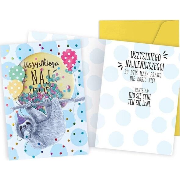 KUKARTKA KARNET CONFETTI URODZINY KNF-052