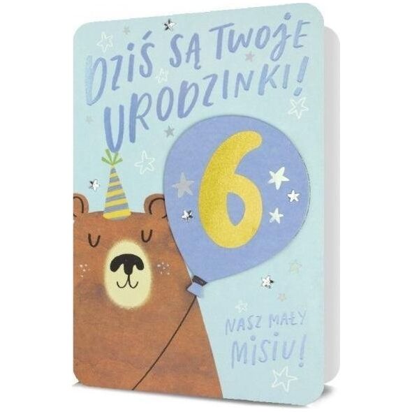 Pan Dragon Karnet B6 Urodziny (wymienne cyfry)
