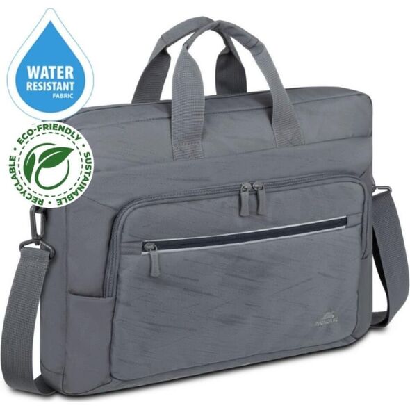 Torba RivaCase Torba do notebooka 15,6"-16" RivaCase ECO Alpendorf 7531, szara, z ekologicznego, wodoodpornego materiału z recyklingu (rPET)