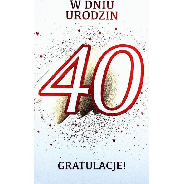 Armin Style Karnet Urodziny 40
