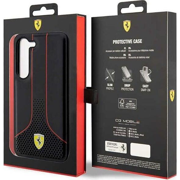 Ferrari Ferrari Perforated 296P Collection - Etui Samsung Galaxy S23+ (czarny)