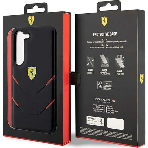 Ferrari Ferrari Hot Stamp Lines - Etui Samsung Galaxy S23 (czarny)