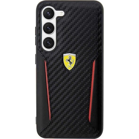 Ferrari Ferrari Carbon Contrast Edges - Etui Samsung Galaxy S23+ (czarny)