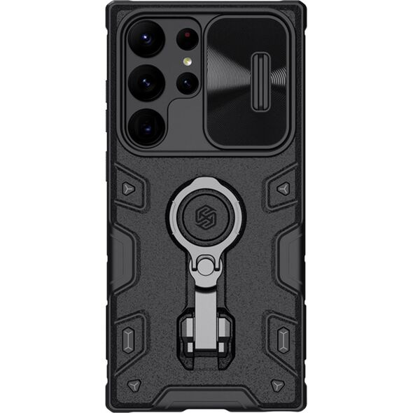 Nillkin Nillkin CamShield Armor Pro Case etui Samsung Galaxy S23 Ultra pancerny pokrowiec z osłoną na aparat ring podstawka czarne