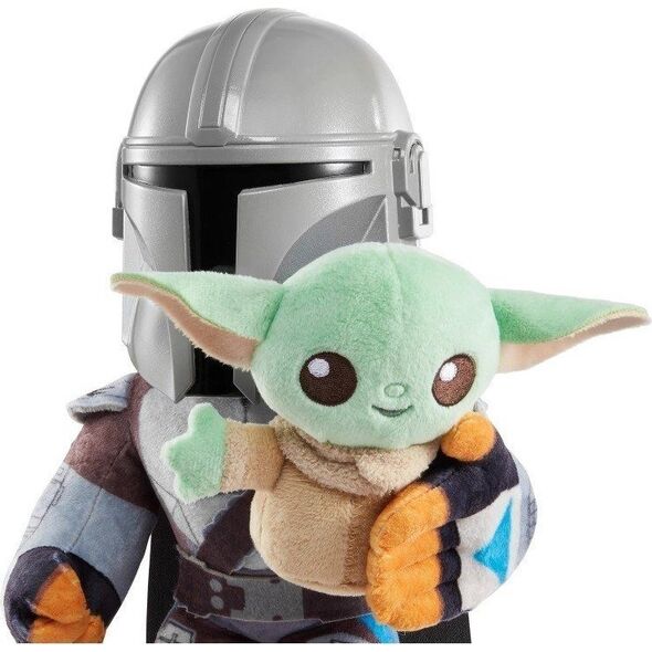Mattel Pluszaki z funkcją Star Wars Klan dwóch Grogu i Mandalorianin