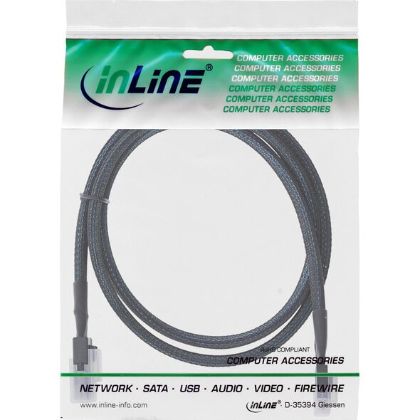 InLine InLine® Slim SAS Kabel, SFF-8654 zu Mini SAS SFF-8087, 12Gb/s, 0.5m