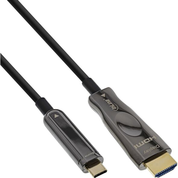 Kabel USB InLine USB-C - HDMI 25 m Czarny (64225A)