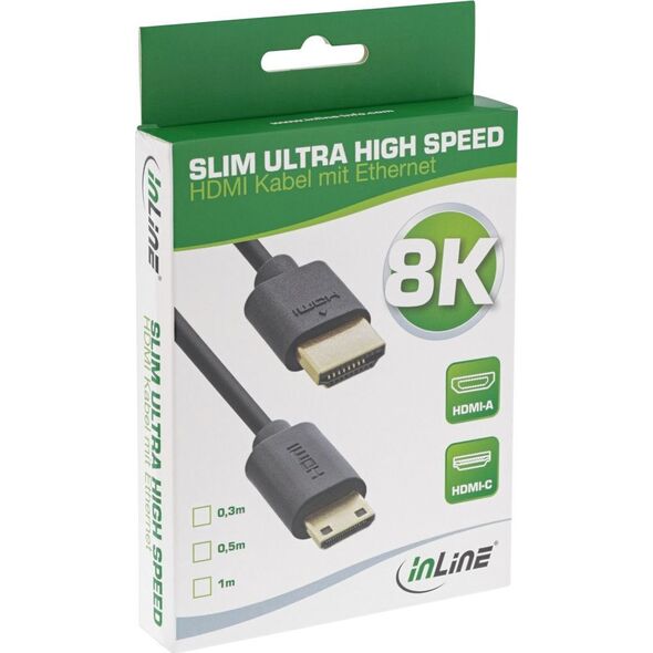 Kabel InLine HDMI - HDMI 0.3m czarny (17933C)