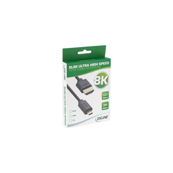 Kabel InLine HDMI - HDMI 0.3m czarny (17933D)