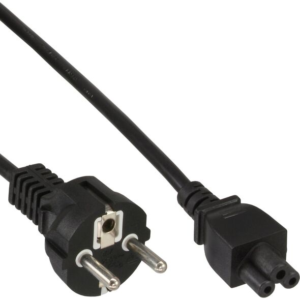 Kabel zasilający InLine 40pcs. pack Bulk-Pack Inline® Power cord for notebook, black, 1.8m, bulk
