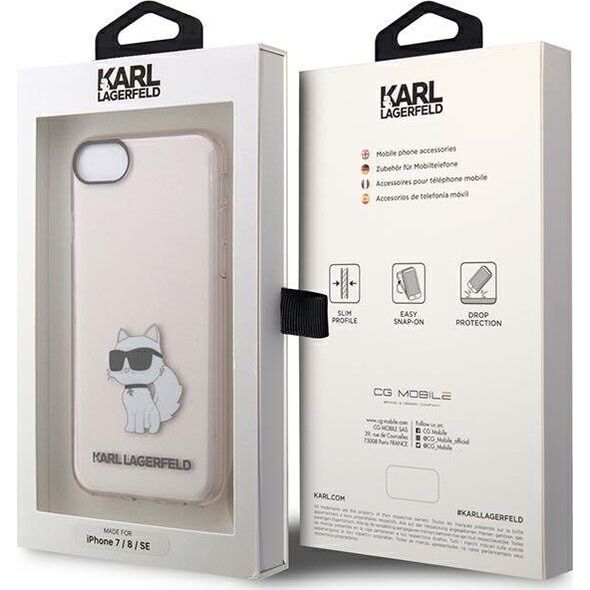 Karl Lagerfeld Etui Karl Lagerfeld KLHCI8HNCHTCP Apple iPhone SE 2022/SE 2020/8/7 różowy/pink hardcase Ikonik Choupette