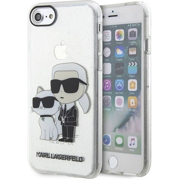 Karl Lagerfeld Etui Karl Lagerfeld KLHCI8HNKCTGT Apple iPhone SE 2022/SE 2020/8/7 transparent hardcase Gliter Karl&Choupette