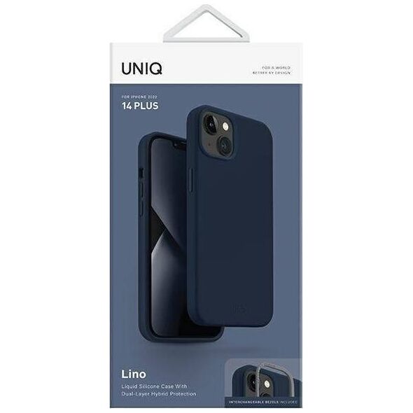 Uniq Etui UNIQ Lino Apple iPhone 14 Plus niebieski/marine blue