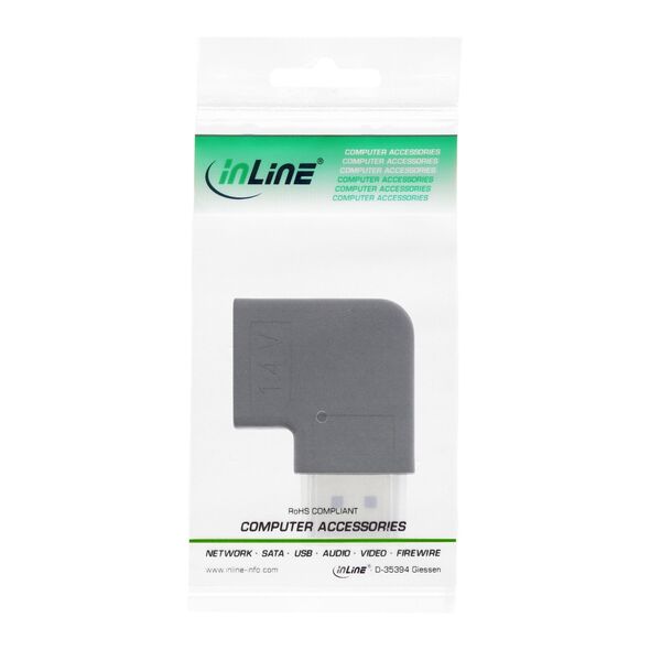 Adapter AV InLine InLine® DisplayPort Adaptor, DisplayPort male/female right angled